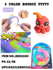 6 Color Bouncing Putty 24/96 Cards