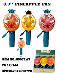 Assorted Color Pineapple Hand Fan 12/144PCS