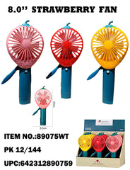 Strawberry Hand Fan Assorted Colors